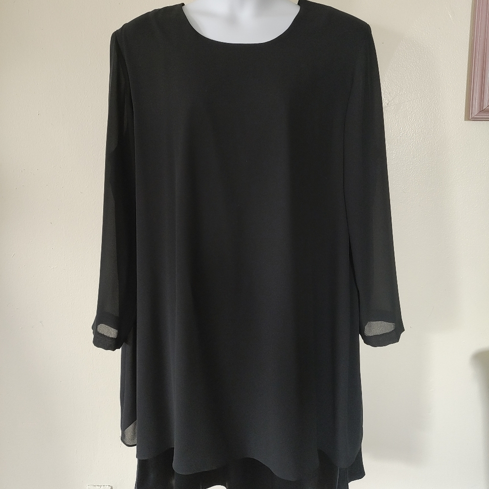 Avenue Women's Midi 'LBD' Size 24W Black Career Business Casual Closet Staple